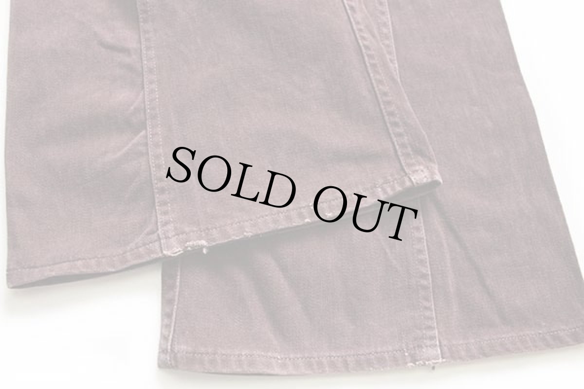 画像8: 70s USA製 Leeリー フレア モールスキンパンツ ココア w36★ベルボトム (8)