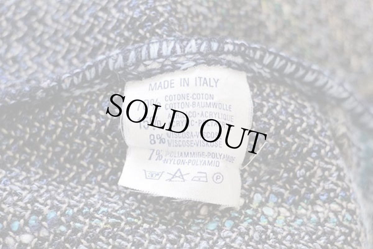 画像4: 90s イタリア製 ROYAL NAVY CORPS 編み柄 コットン×アクリルニット カーディガン 48 (4)