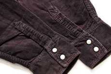 画像6: 90s Levi'sリーバイス コットン コーデュロイ ウエスタンシャツ 焦げ茶 M★ユーロ (6)