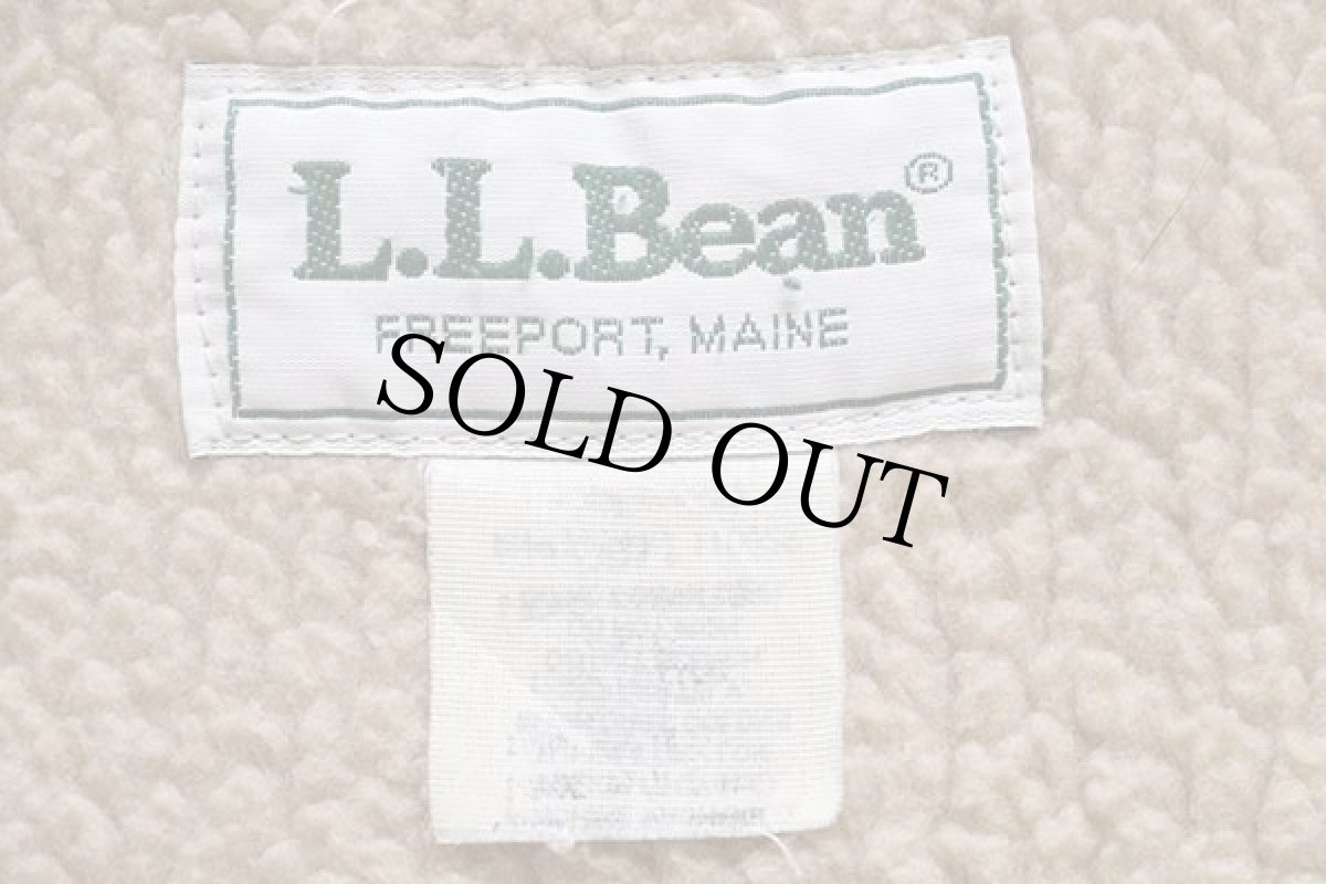 画像4: 90s L.L.Bean フリースライナー コットン キャンバスベスト ベージュ (4)