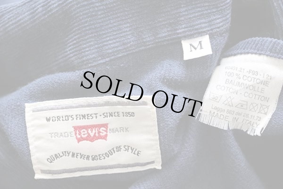 画像5: 90s イタリア製 Levi'sリーバイス コットン コーデュロイ ウエスタンシャツ 紺 M★ユーロ (5)