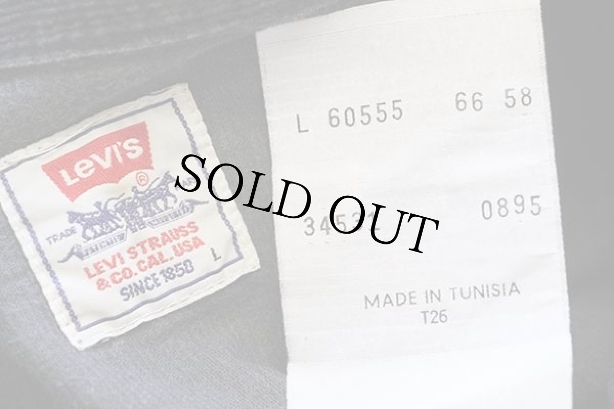 画像4: 90s Levi'sリーバイス コットン コーデュロイ ウエスタンシャツ 黒 L★ユーロ (4)