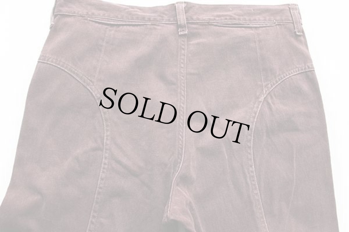 画像5: 70s USA製 Leeリー フレア モールスキンパンツ ココア w36★ベルボトム (5)