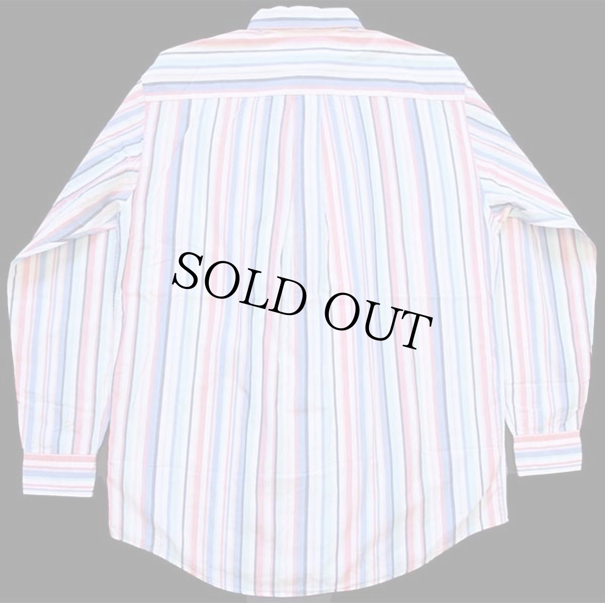 画像2: 90s J.CREW ランダムストライプ ボタンダウン コットンシャツ パステル S (2)