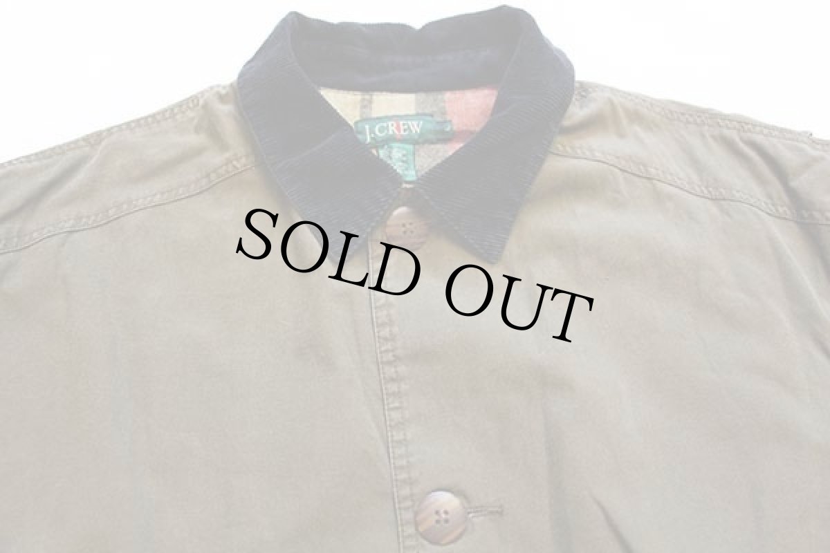 画像3: 90s J.CREW チェック ネルライナー コットンポプリン フィールドコート ブラウン L★ジャケット (3)