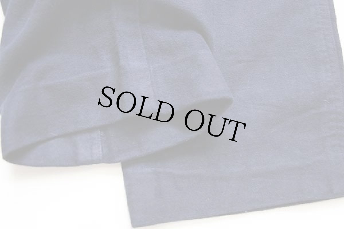 画像7: 90s イタリア製 SISLEY ワンタック スラックス コットン モールスキンパンツ カスタム 紺 w32 (7)