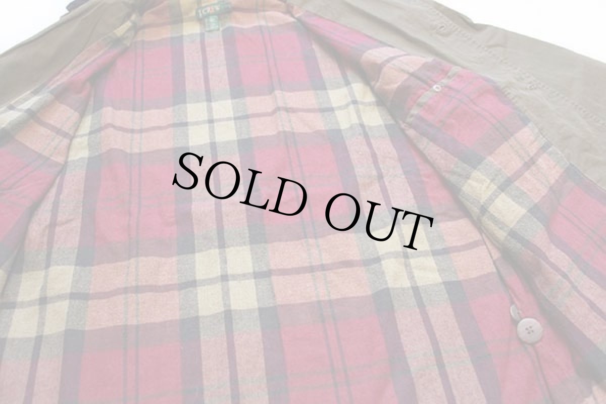 画像5: 90s J.CREW チェック ネルライナー コットンポプリン フィールドコート ブラウン L★ジャケット (5)