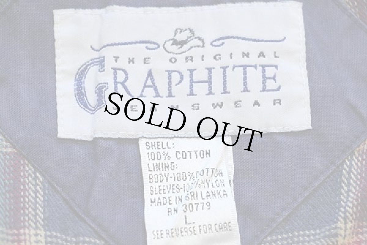 画像4: 00s GRAPHITE マルチ切り替え チェック ネルライナー コットン ファイヤーマン パーカー L★ジャケット (4)