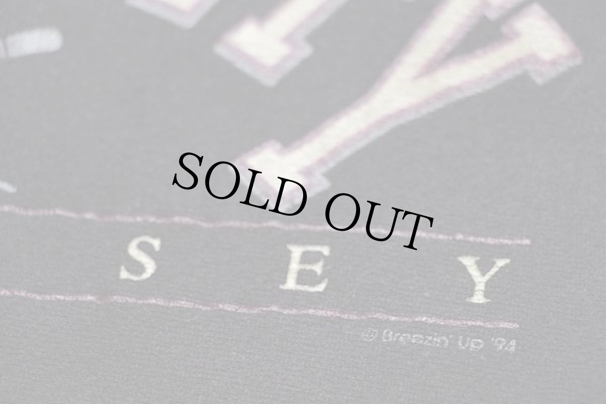 画像5: 90s USA製 Championチャンピオン OCEAN CITY NEW JERSEY CREW ひび割れプリント リバースウィーブ スウェット 黒 M (5)