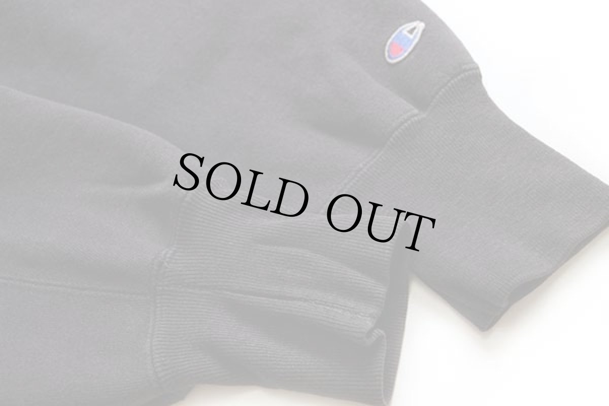 画像6: 90s USA製 Championチャンピオン OCEAN CITY NEW JERSEY CREW ひび割れプリント リバースウィーブ スウェット 黒 M (6)