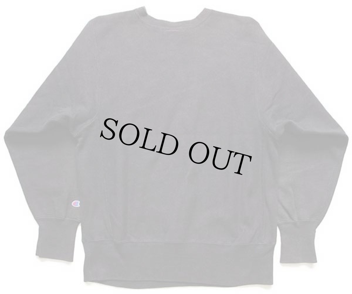 画像2: 90s USA製 Championチャンピオン OCEAN CITY NEW JERSEY CREW ひび割れプリント リバースウィーブ スウェット 黒 M (2)