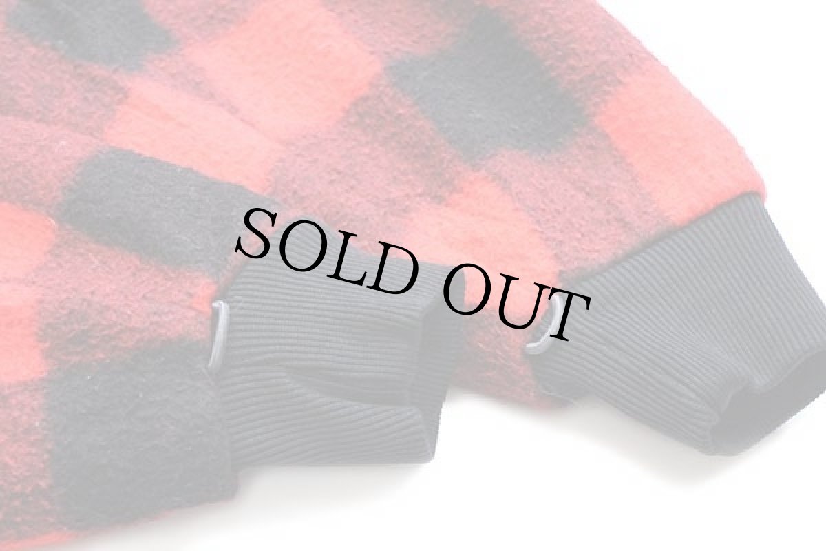 画像6: 90s USA製 Columbiaコロンビア Radial Sleeve バッファローチェック ライナー フリースジャケット 赤×黒 L (6)