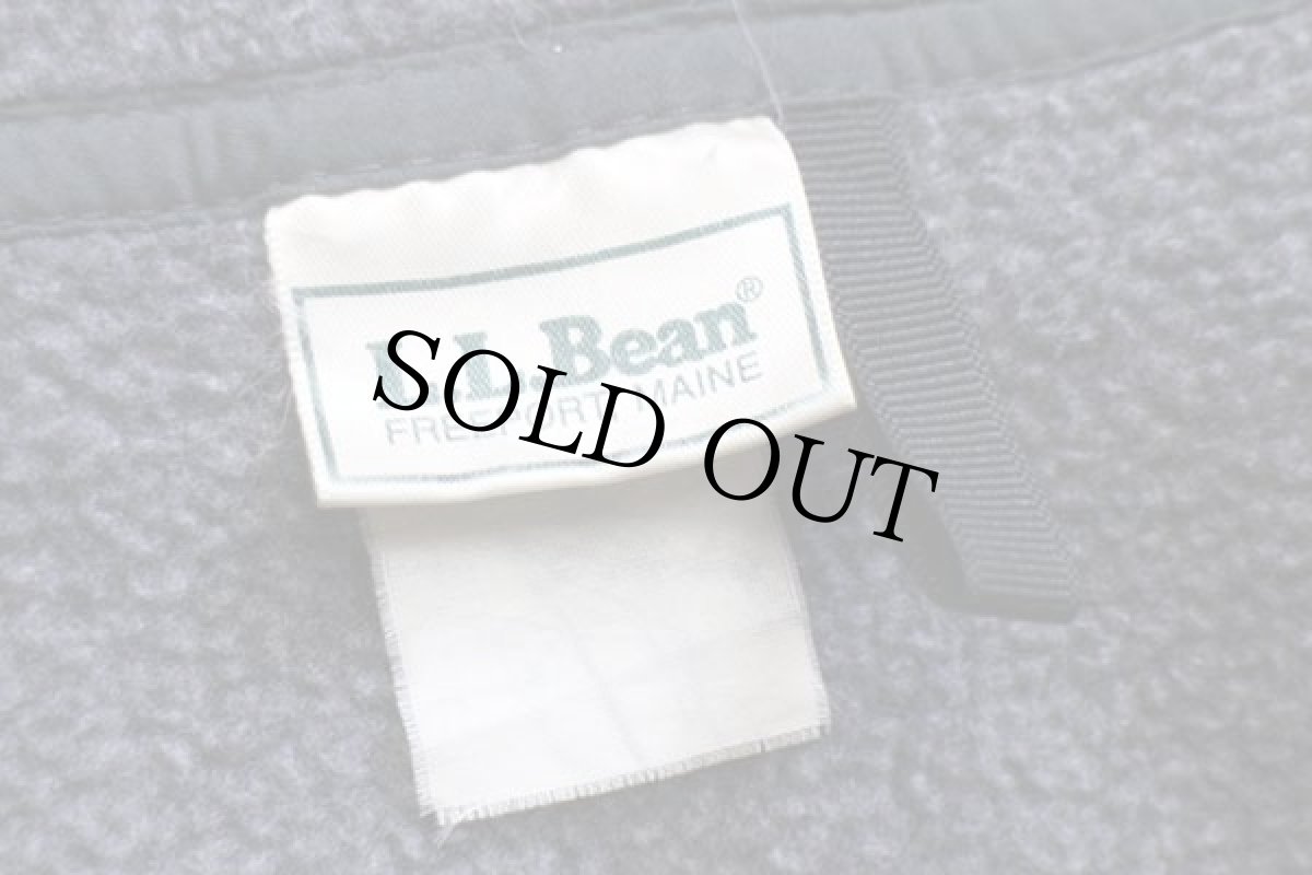 画像4: 90s L.L.Bean 筆記体ロゴ刺繍 プルオーバー フリース グレー★08 (4)