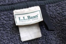 画像4: 90s L.L.Bean 筆記体ロゴ刺繍 プルオーバー フリース グレー★08 (4)