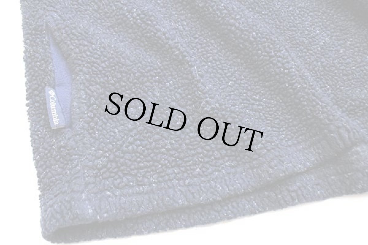 画像5: 90s USA製 Columbiaコロンビア ハーフジップ プルオーバー パイル フリース 紺 L (5)