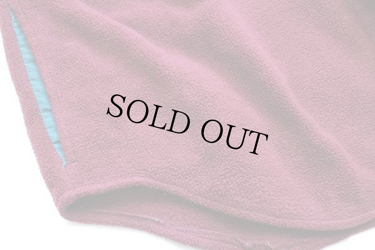 画像5: 90s USA製 Columbiaコロンビア フリース シャツジャケット バーガンディ L (5)