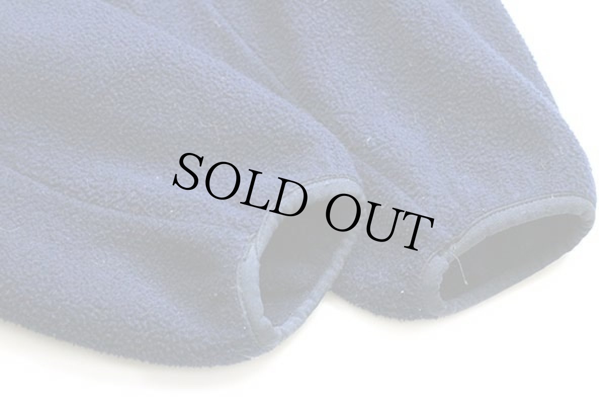 画像7: 90s L.L.Bean ハーフジップ プルオーバー フリース 紺 L (7)