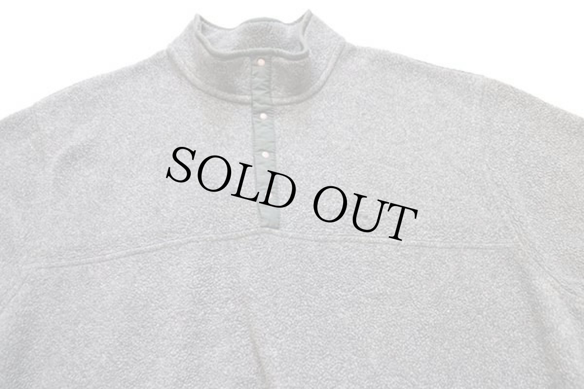 画像3: 90s L.L.Bean 筆記体ロゴ刺繍 プルオーバー フリース グレー★08 (3)