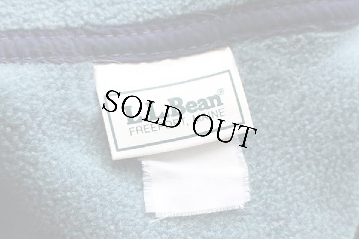 画像4: 90s L.L.Bean 筆記体ロゴ刺繍 プルオーバー フリース グリーン★05 (4)