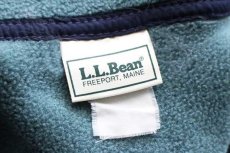 画像4: 90s L.L.Bean 筆記体ロゴ刺繍 プルオーバー フリース グリーン★05 (4)