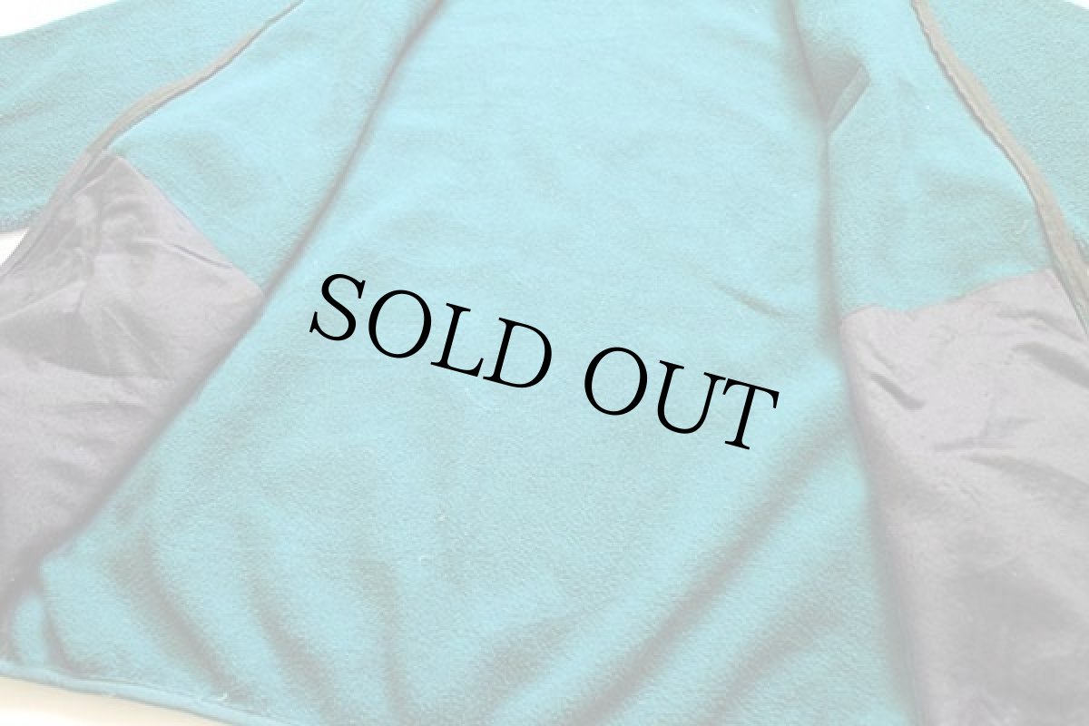 画像5: 90s USA製 L.L.Bean フリースジャケット 青緑 M (5)