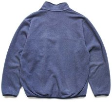 画像2: 90s L.L.Bean 筆記体ロゴ刺繍 プルオーバー フリース ネイビーグレー★07 (2)