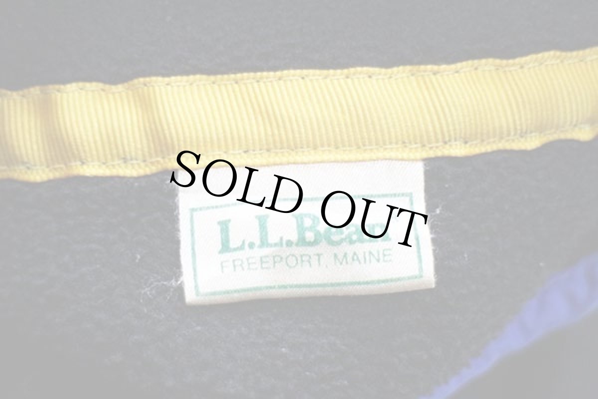 画像4: 90s L.L.Bean 筆記体ロゴ刺繍 プルオーバー フリース 黒 (4)