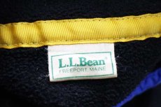 画像4: 90s L.L.Bean 筆記体ロゴ刺繍 プルオーバー フリース 黒 (4)