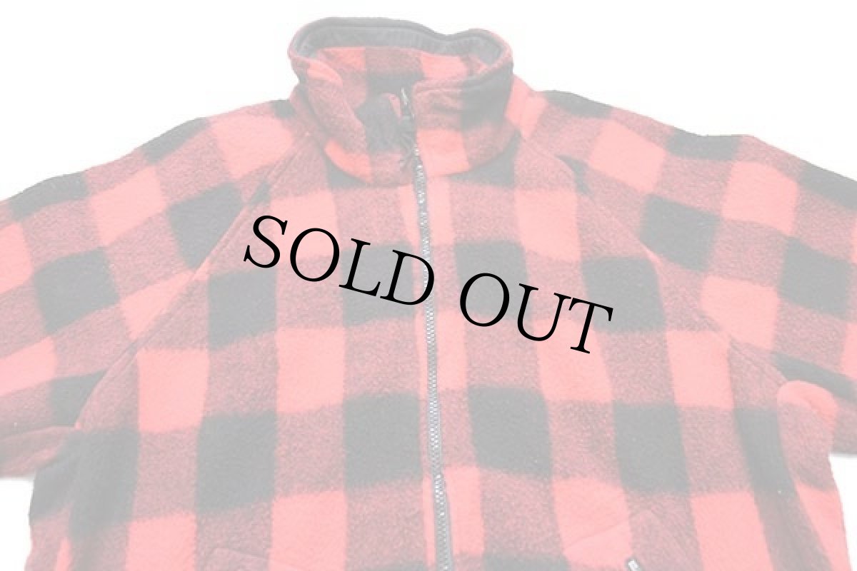 画像3: 90s USA製 Columbiaコロンビア Radial Sleeve バッファローチェック ライナー フリースジャケット 赤×黒 L (3)