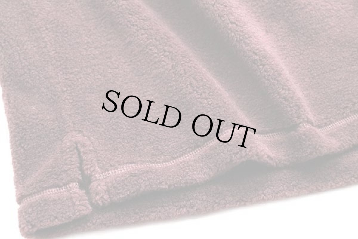 画像5: 90s EMS ツートン 切り替え フリース スウェット 小豆色 L (5)