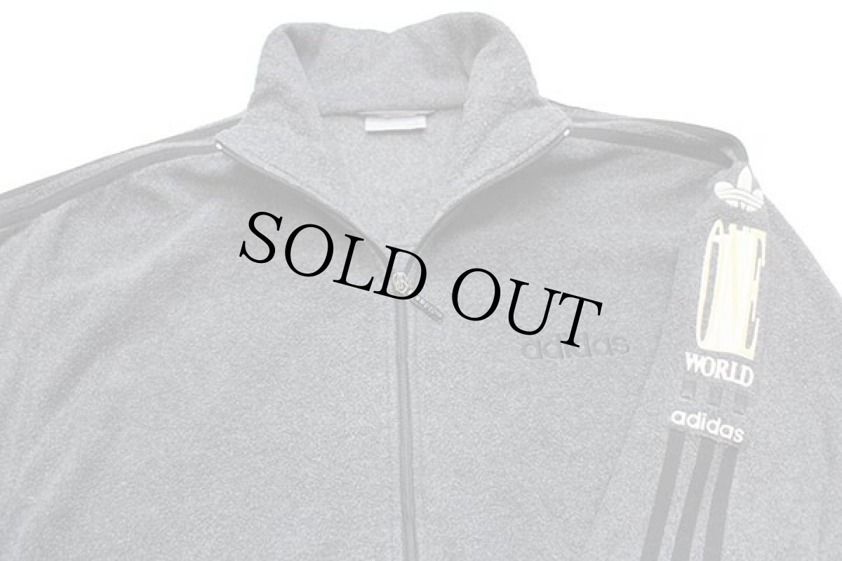 画像3: 90s adidasアディダス ONE WORLD ロゴ ハイネック フリースジャケット グレー M (3)