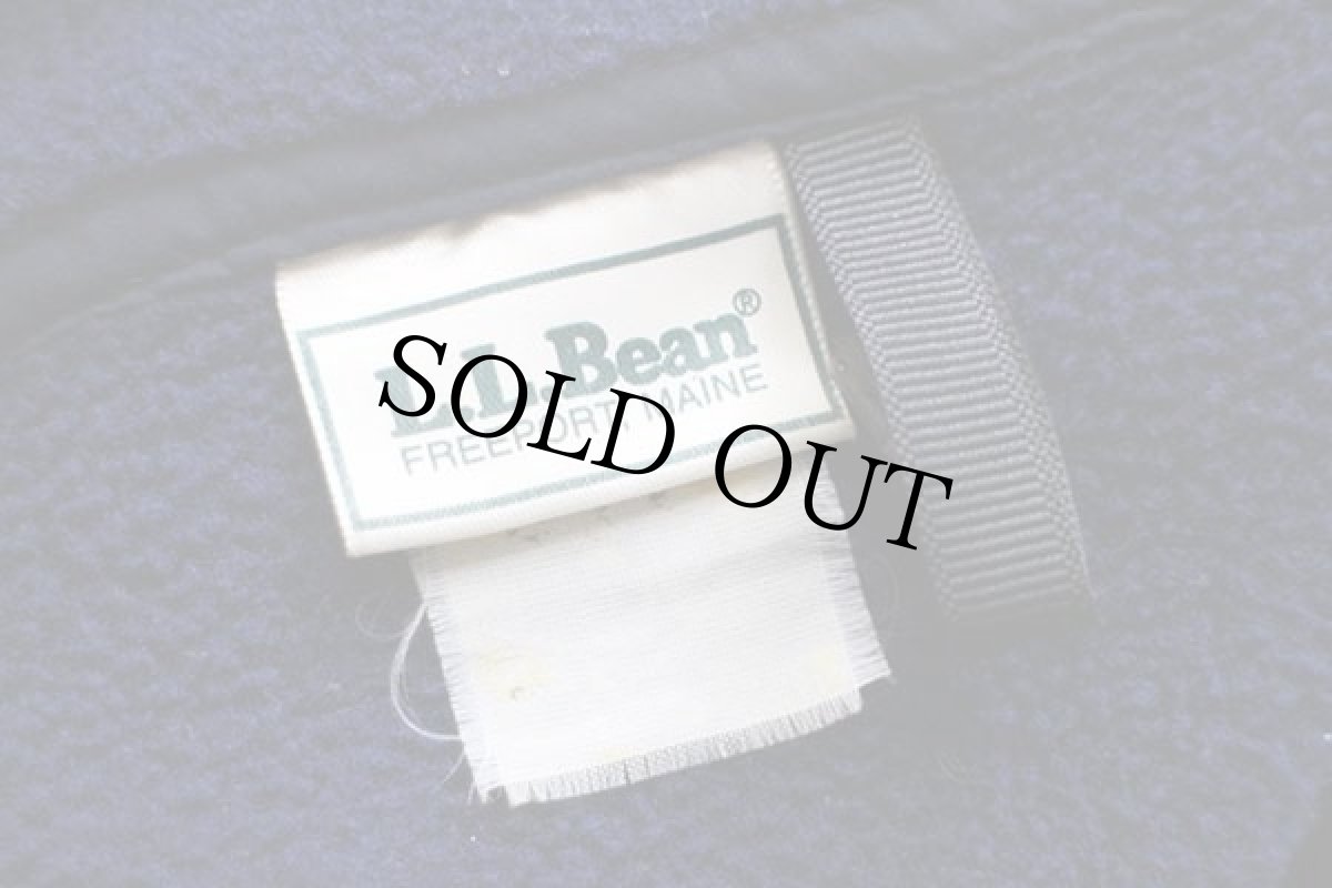 画像4: 90s L.L.Bean ハーフジップ プルオーバー フリース 紺 L (4)