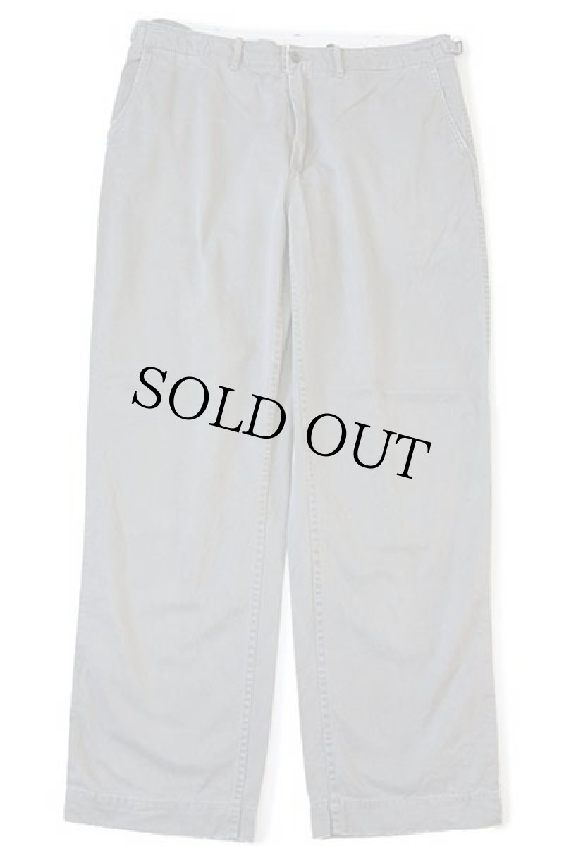 画像2: 90s ポロ ラルフローレン ビンテージ加工 コットン チノパン グレー w38 L32★217 (2)