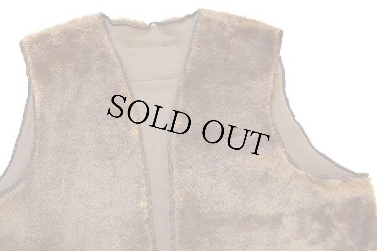 画像3: 00s 英国製 Barbourバブアー A297 パイルライナー ボア ベスト ブラウン C48★29 (3)