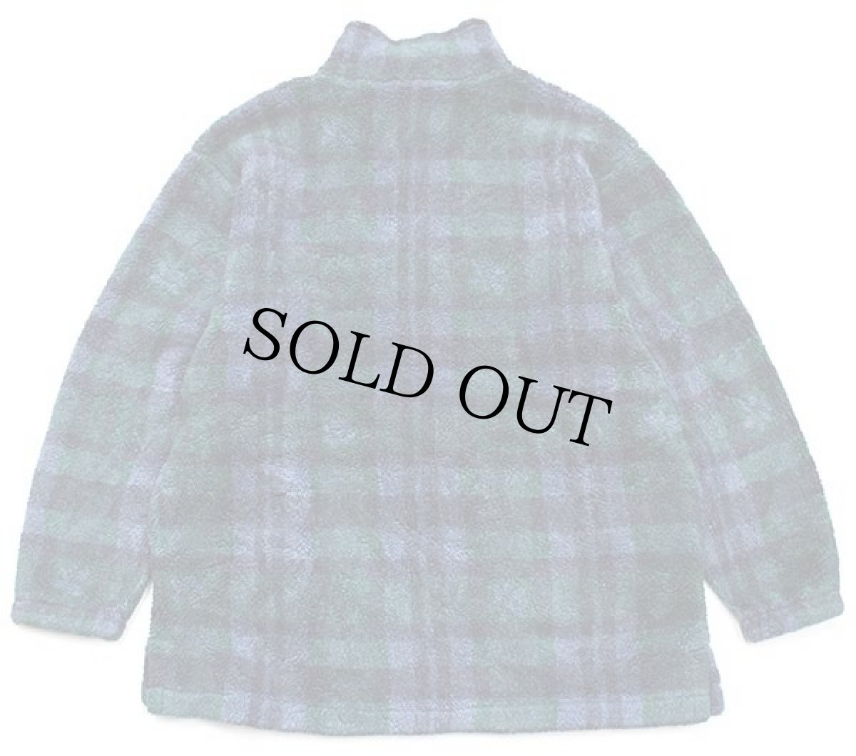 画像2: 90s USA製 ALPS タータンチェック ハーフジップ プルオーバー パイル フリース W-M (2)