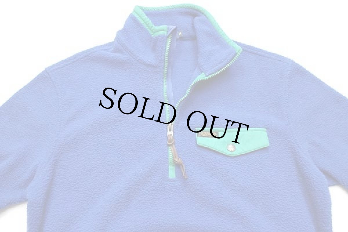 画像3: ポロ ラルフローレン ハーフジップ プルオーバー フリース 青×緑 M (3)