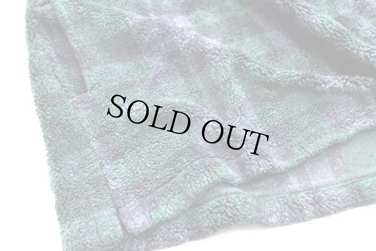 画像5: 90s USA製 ALPS タータンチェック ハーフジップ プルオーバー パイル フリース W-M (5)