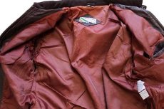 画像7: 80s MEMBERS ONLYメンバーズオンリー スタンドカラー シングルライダース レザージャケット 焦げ赤茶 42 (7)