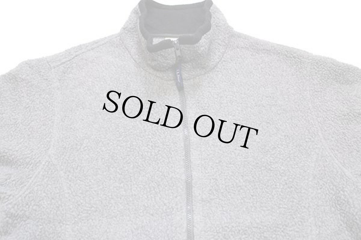 画像3: 90s USA製 L.L.Bean パイル フリースジャケット グレー (3)