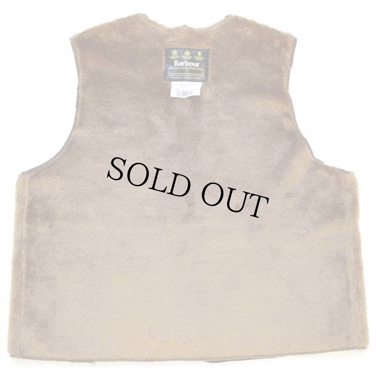 画像2: 00s 英国製 Barbourバブアー A297 パイルライナー ボア ベスト ブラウン C48★29 (2)