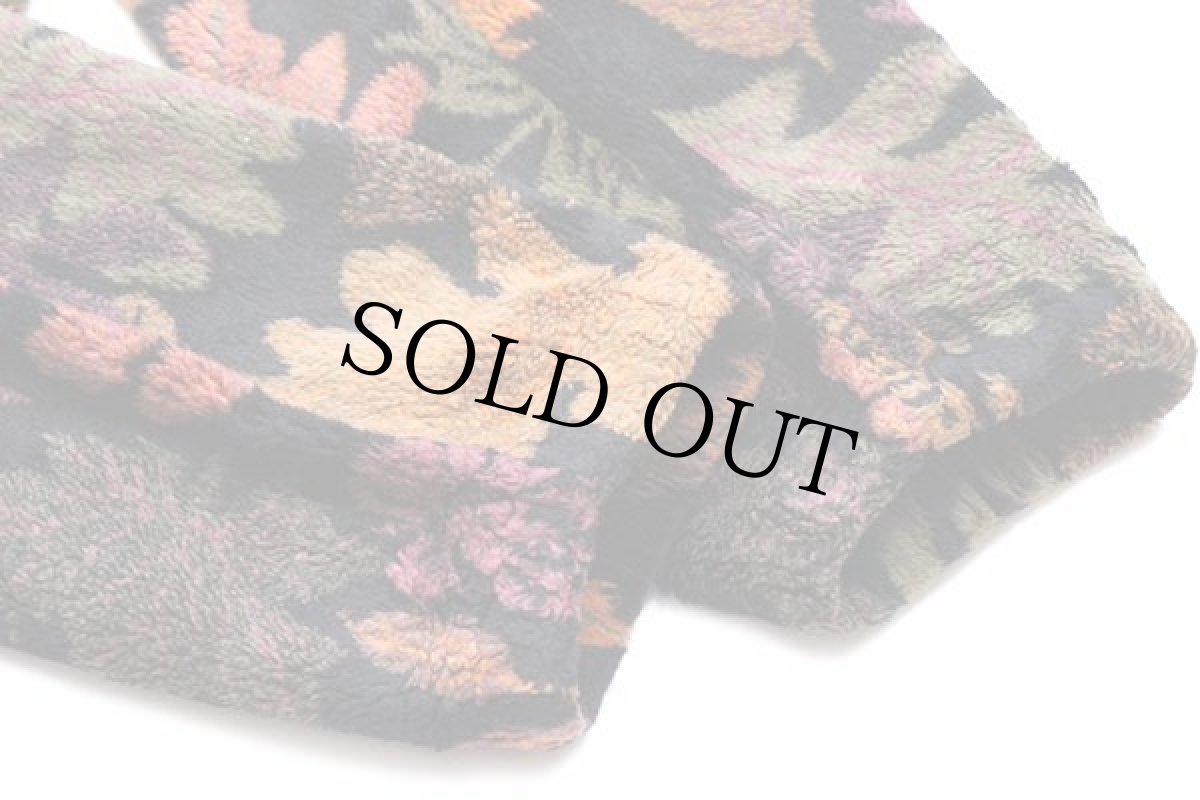 画像7: 90s カナダ製 Tradition Country Collection カエデ リーフ 総柄 パイル フリースジャケット XL (7)