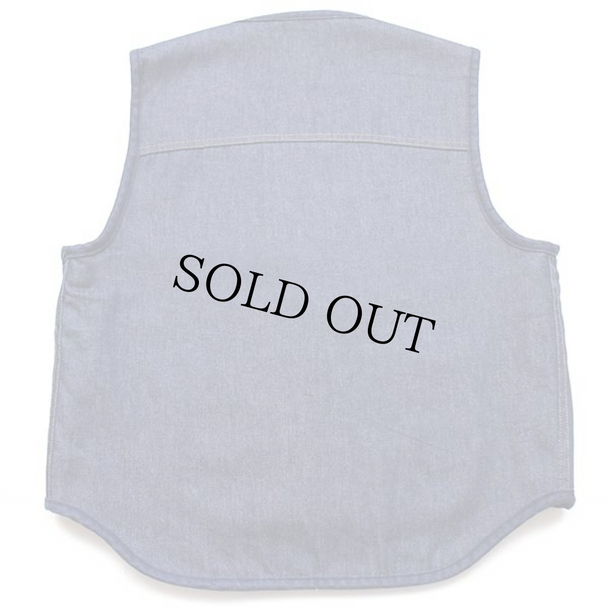 画像2: 70s Sears ROEBUCKS ボアライナー バットダイ デニムベスト L (2)