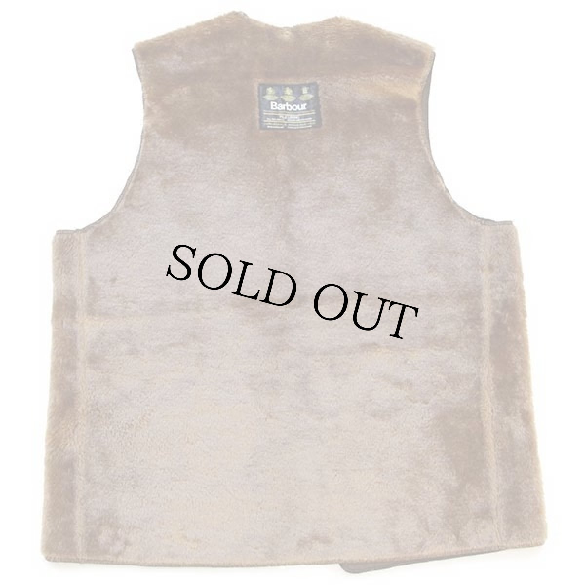 画像2: 90s 英国製 Barbourバブアー パイルライナー ボア ベスト ブラウン 42★28 (2)