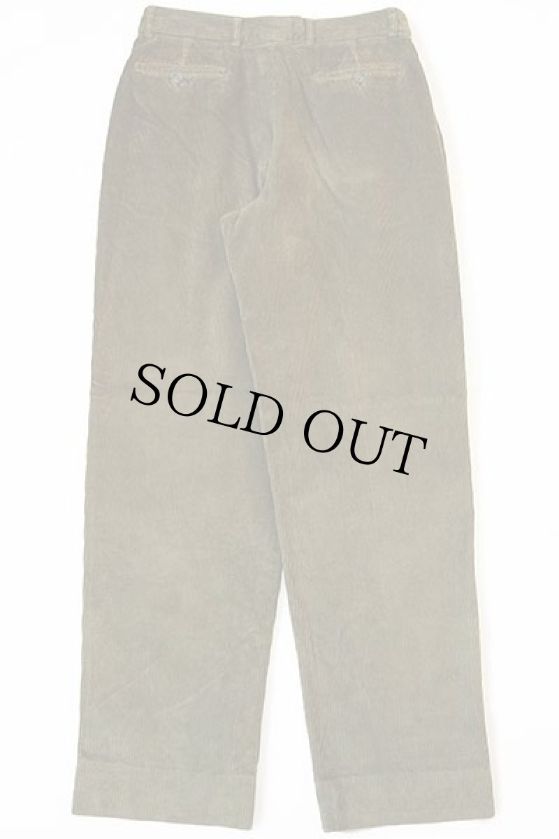 画像3: 90s イタリア製 Henry Cotton's ツータック コットン 太畝 コーデュロイパンツ オリーブ 48 (3)