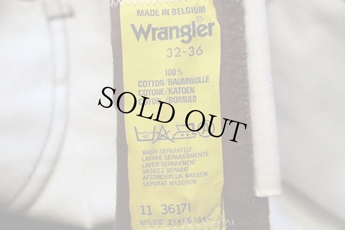 画像6: デッドストック★90s ベルギー製 Wranglerラングラー コットン モールスキンパンツ 茶 w32★ユーロ (6)