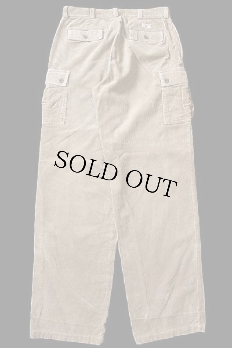 画像3: 90s ポロ ラルフローレン 太畝 コーデュロイ カーゴパンツ ベージュ カスタム w33 (3)