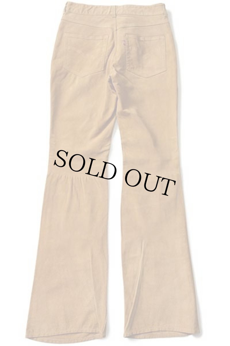 画像3: 80s Levi'sリーバイス フレア スエード レザーパンツ 茶 w30 L34★ユーロ (3)