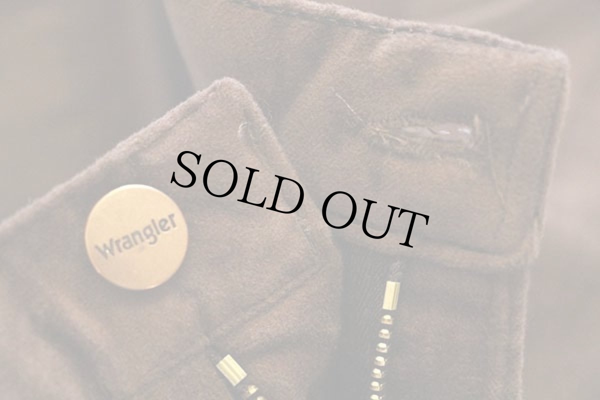 画像7: デッドストック★90s ベルギー製 Wranglerラングラー コットン モールスキンパンツ 茶 w32★ユーロ (7)