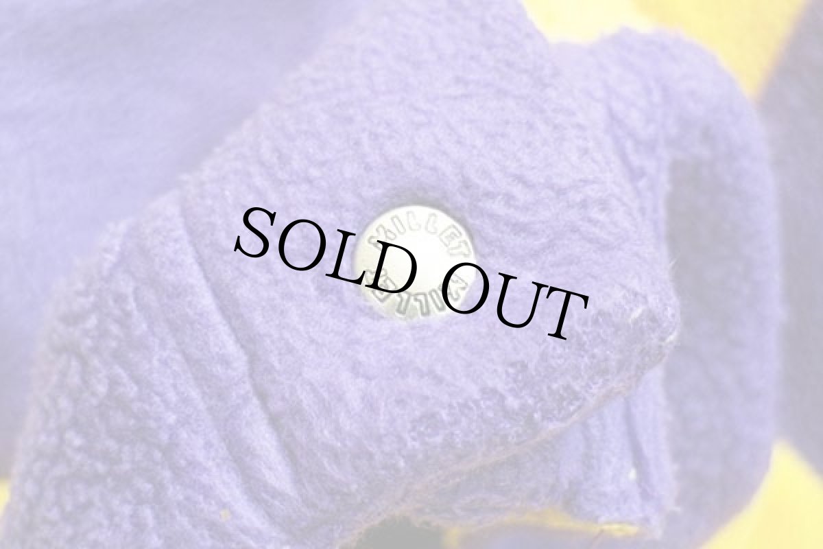 画像4: 90s MILLETミレー ツートン フリース カーディガン 紫×黄 (4)