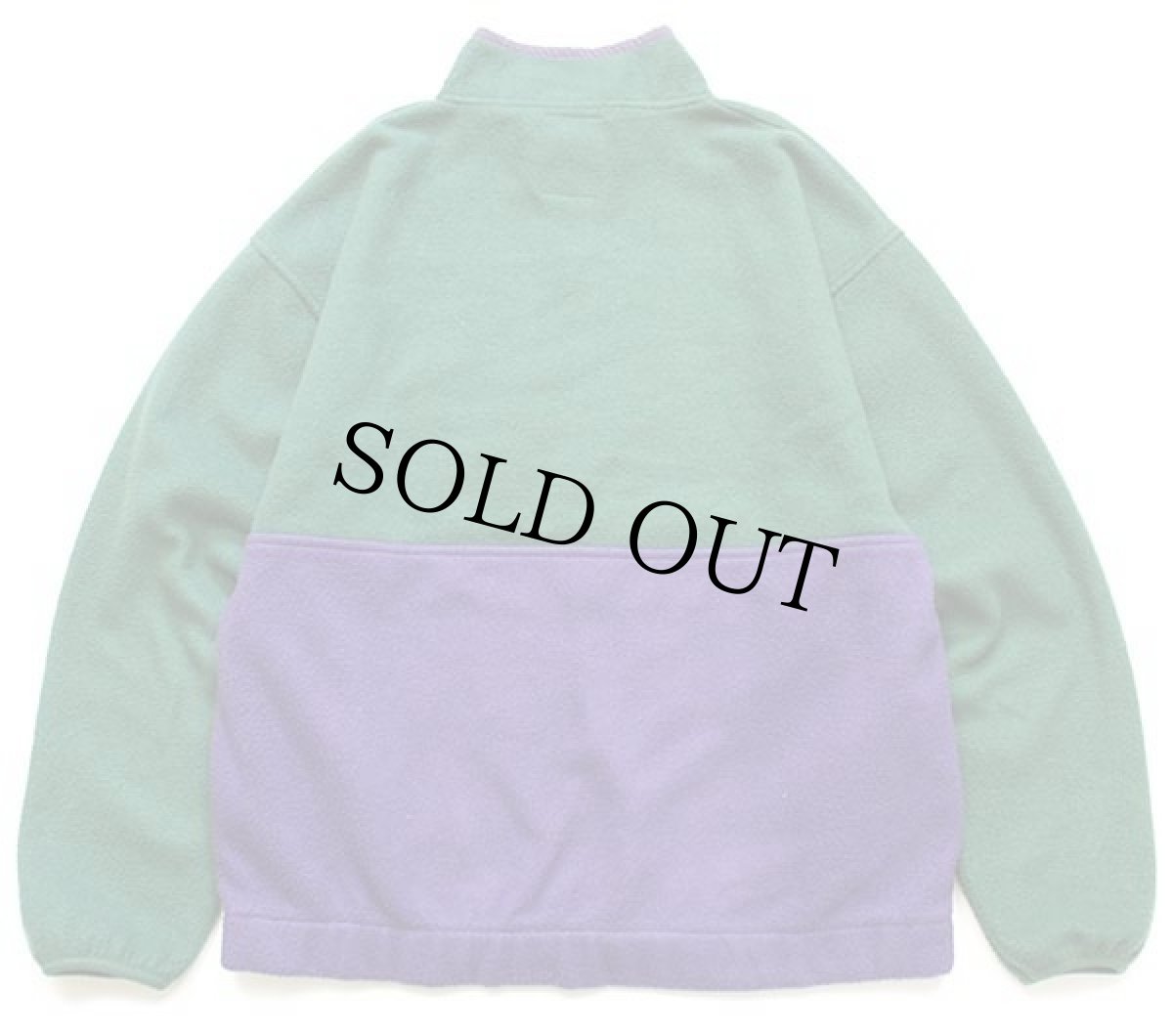 画像2: 90s GAPギャップ ARCTIC LIGHT FLEECE バイカラー ハーフジップ プルオーバー フリース 緑×紫 L (2)